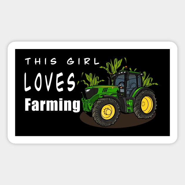 This Girl Loves Farming Magnet by Shyflyer